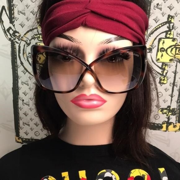 NEW AUTHENTIC Tom Ford Women's Oversized Tortoise Sunglasses TF943 53F","descrip - Picture 7 of 13